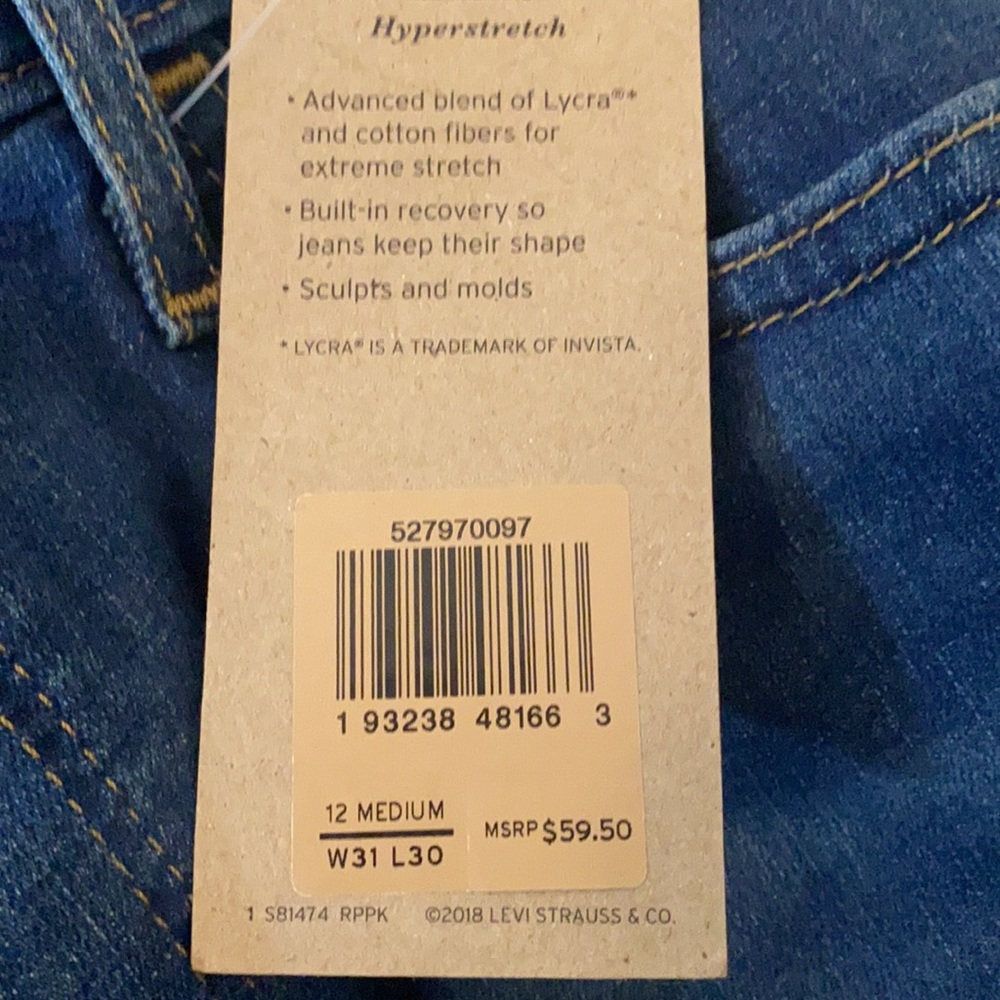Levi’s 720 High-Rise Super Skinny women’s jeans NWT - Picture 12 of 12